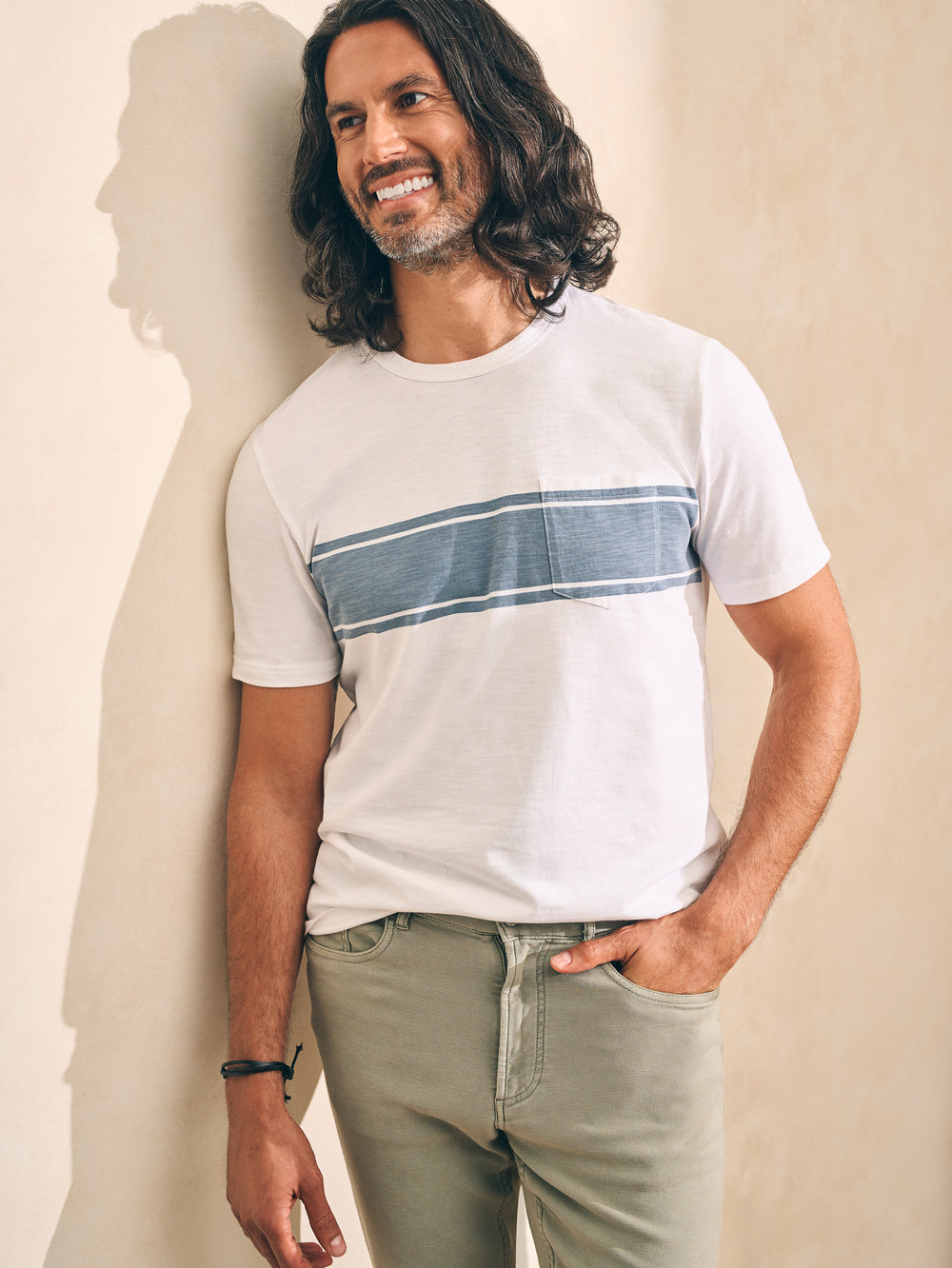 Surf Stripe Sunwashed Tee