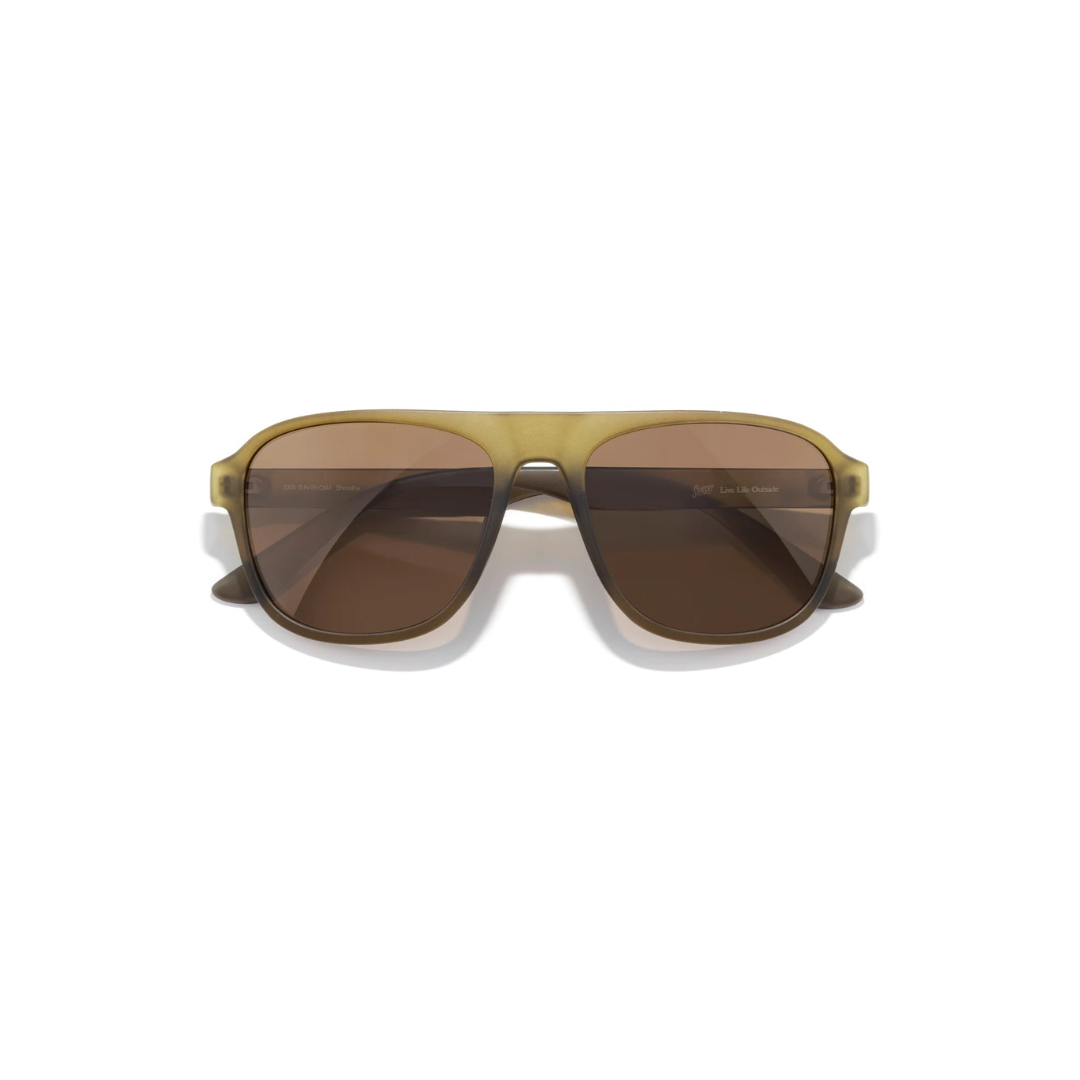 Shoreline Polarized Sunglasses Olive Amber