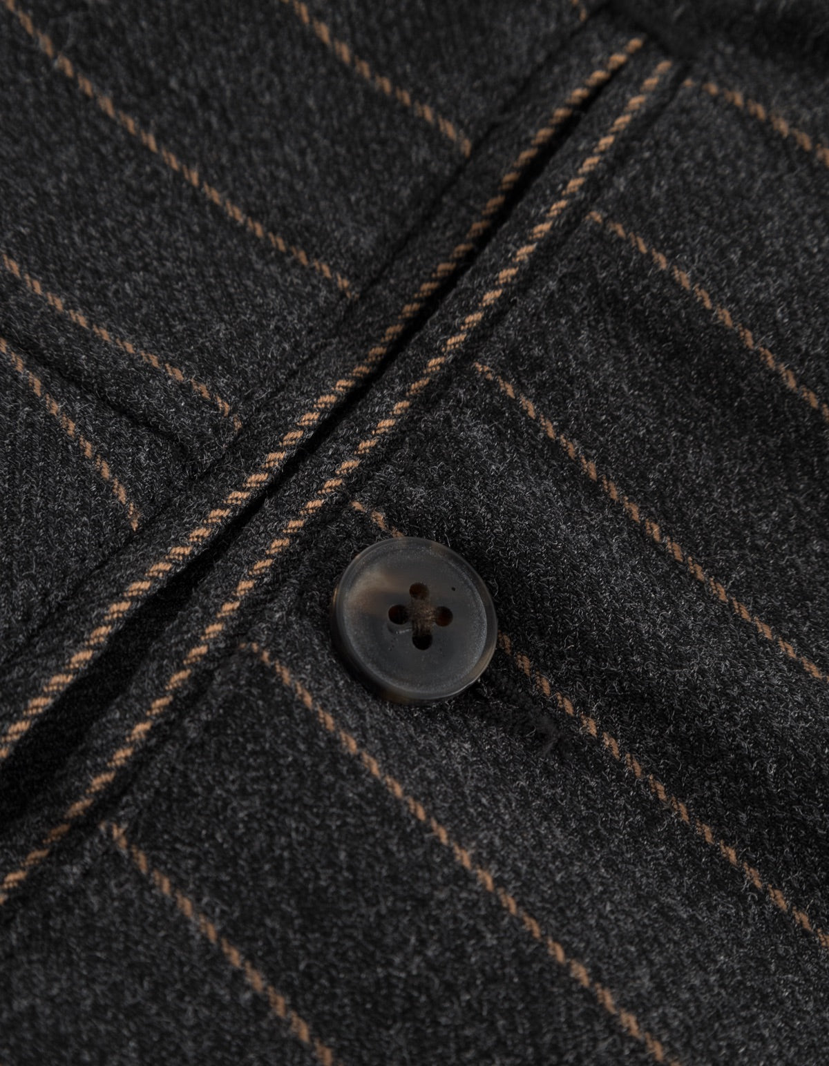 Como Pinstripe Suit Pants - Dark Grey Melange/Rubber