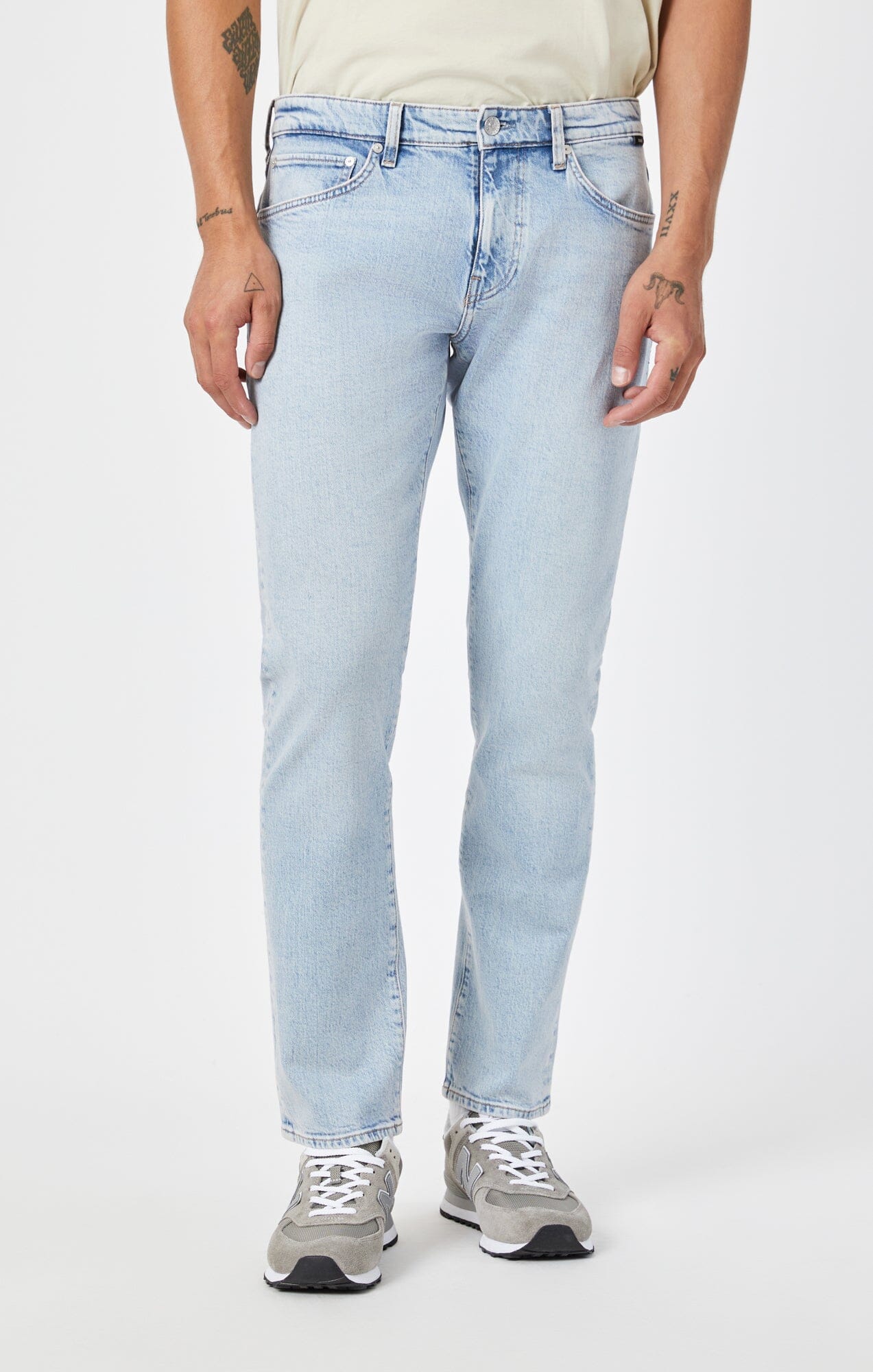 Marcus Slim-Straight Jeans Bleached Recylced Blue