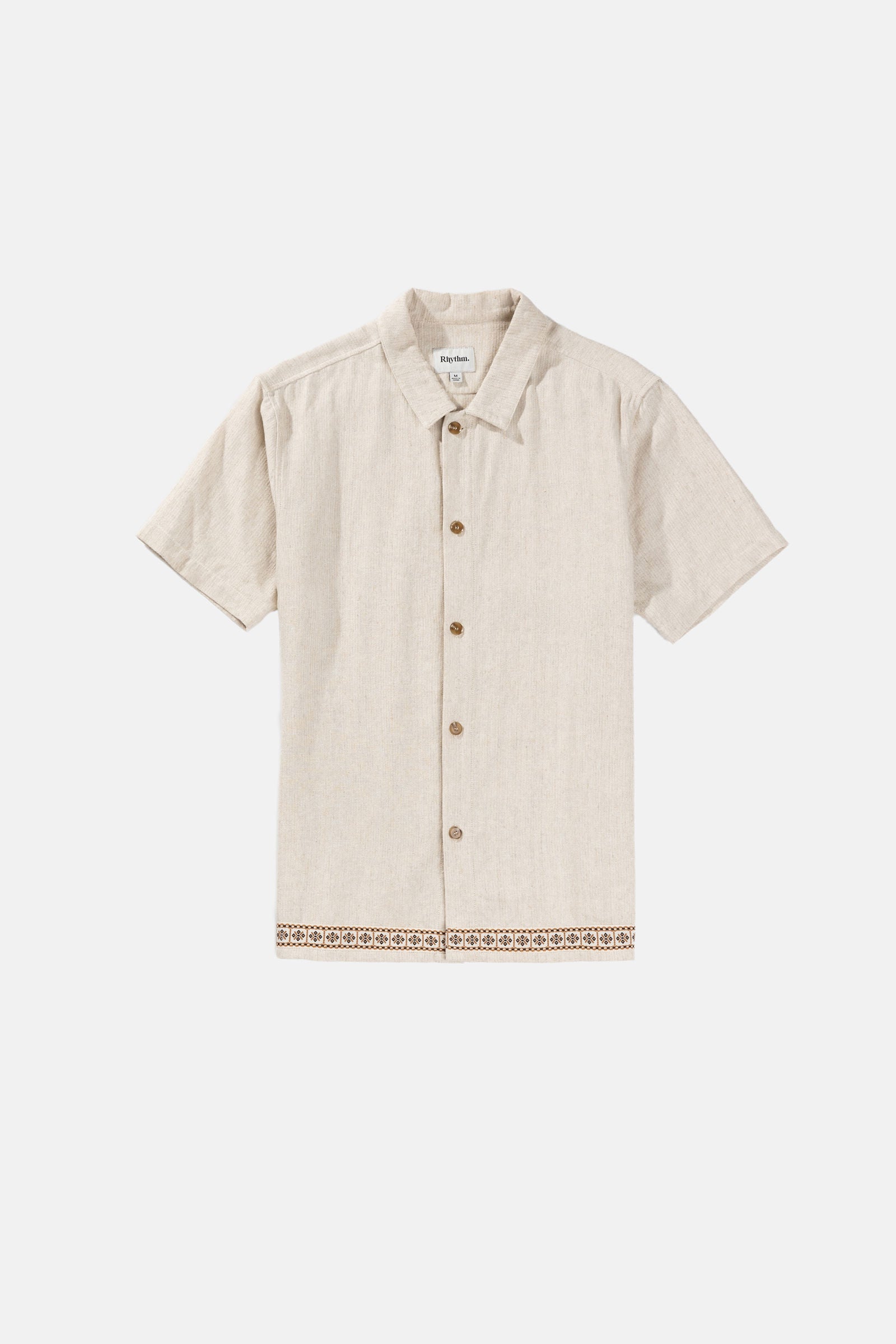 Trim Short Sleeve Shirt Natural