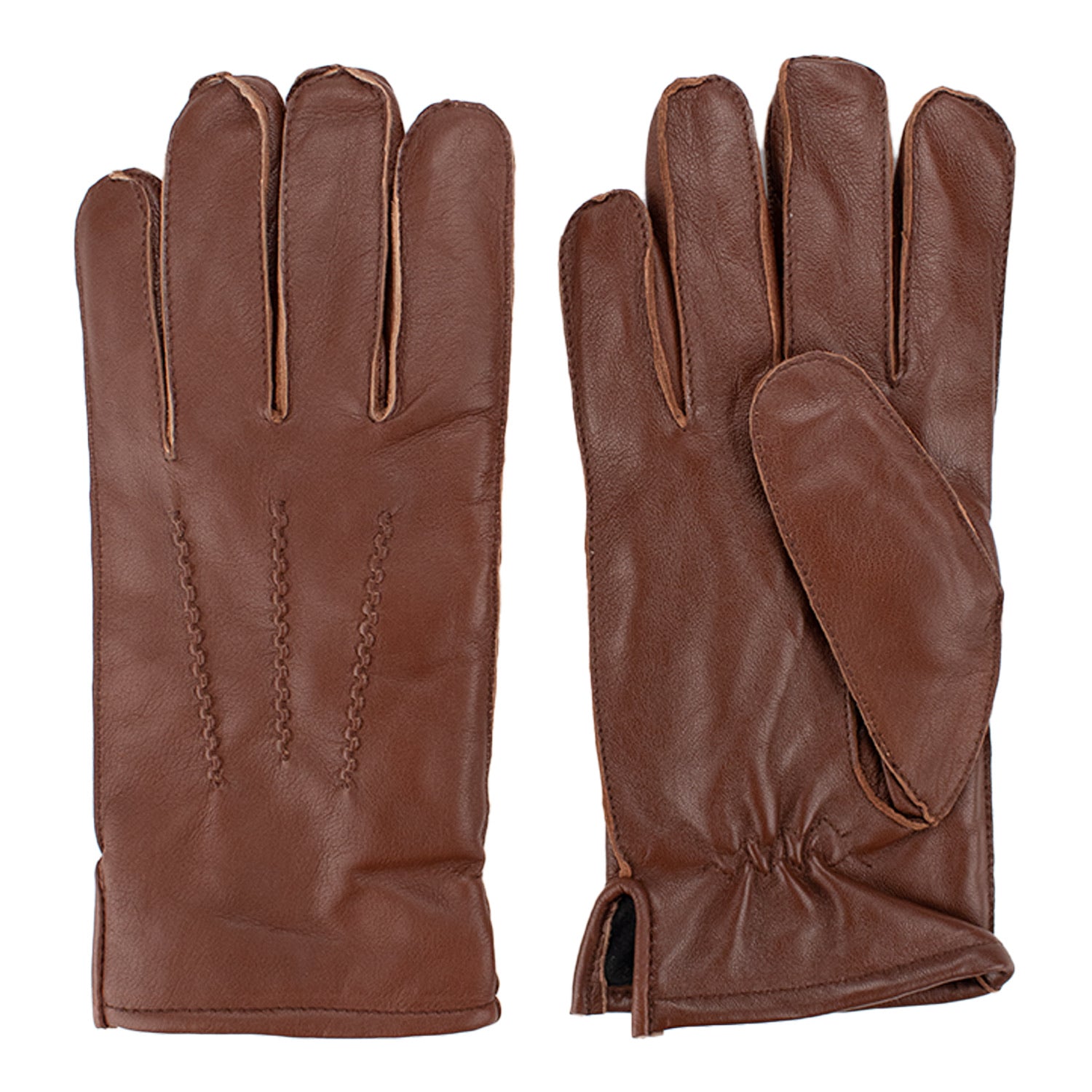 3-Point Leather Dress Glove Brown