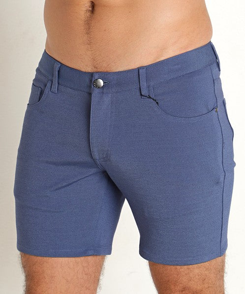 5" Solid Stretch Knit Shorts - Clearance Colors Baltic Blue