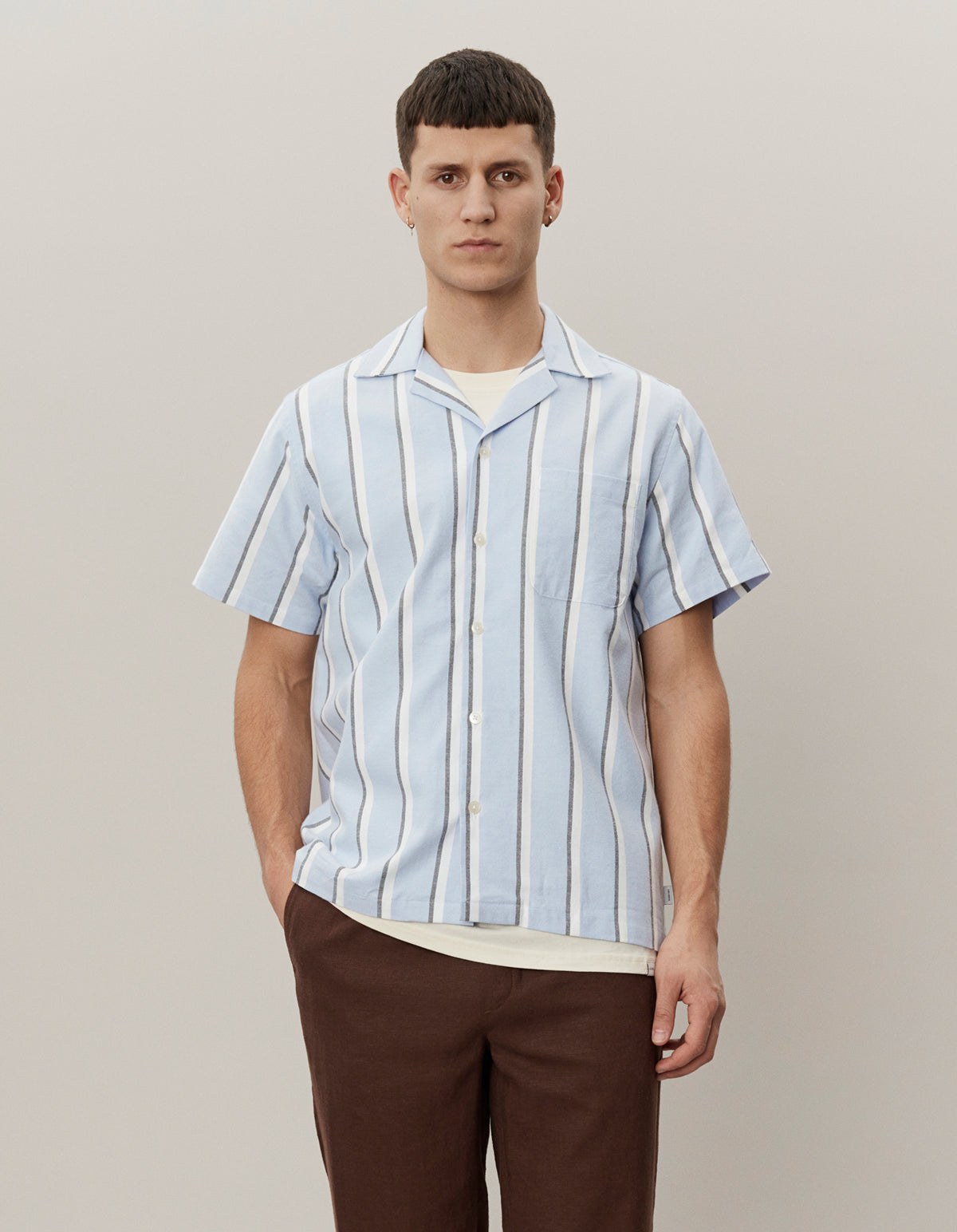 Lawson Stripe Shirt Summer Sky/White