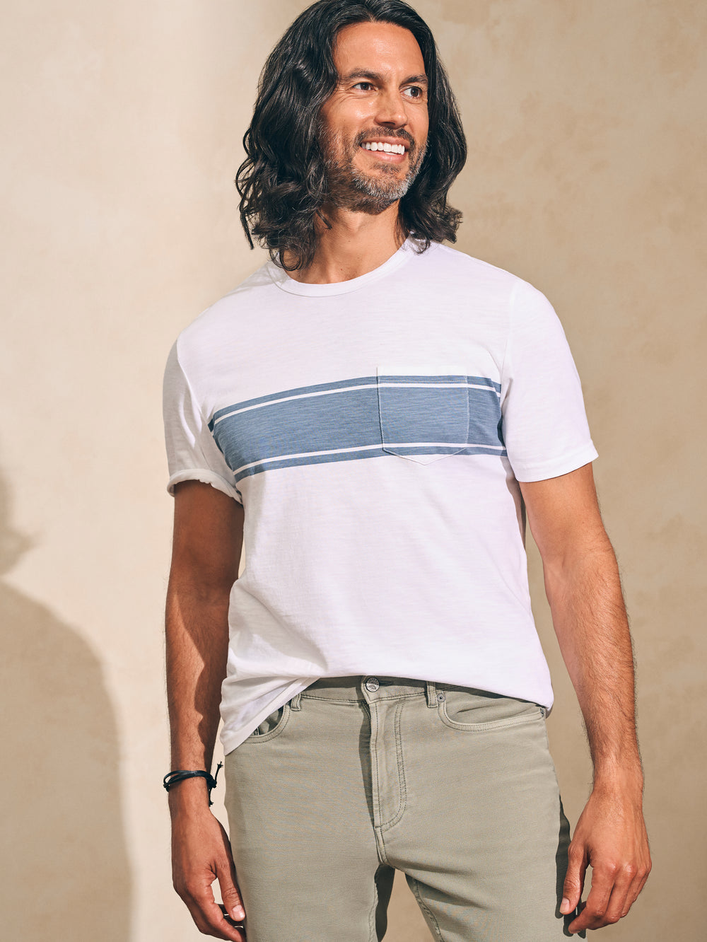 Surf Stripe Sunwashed Tee