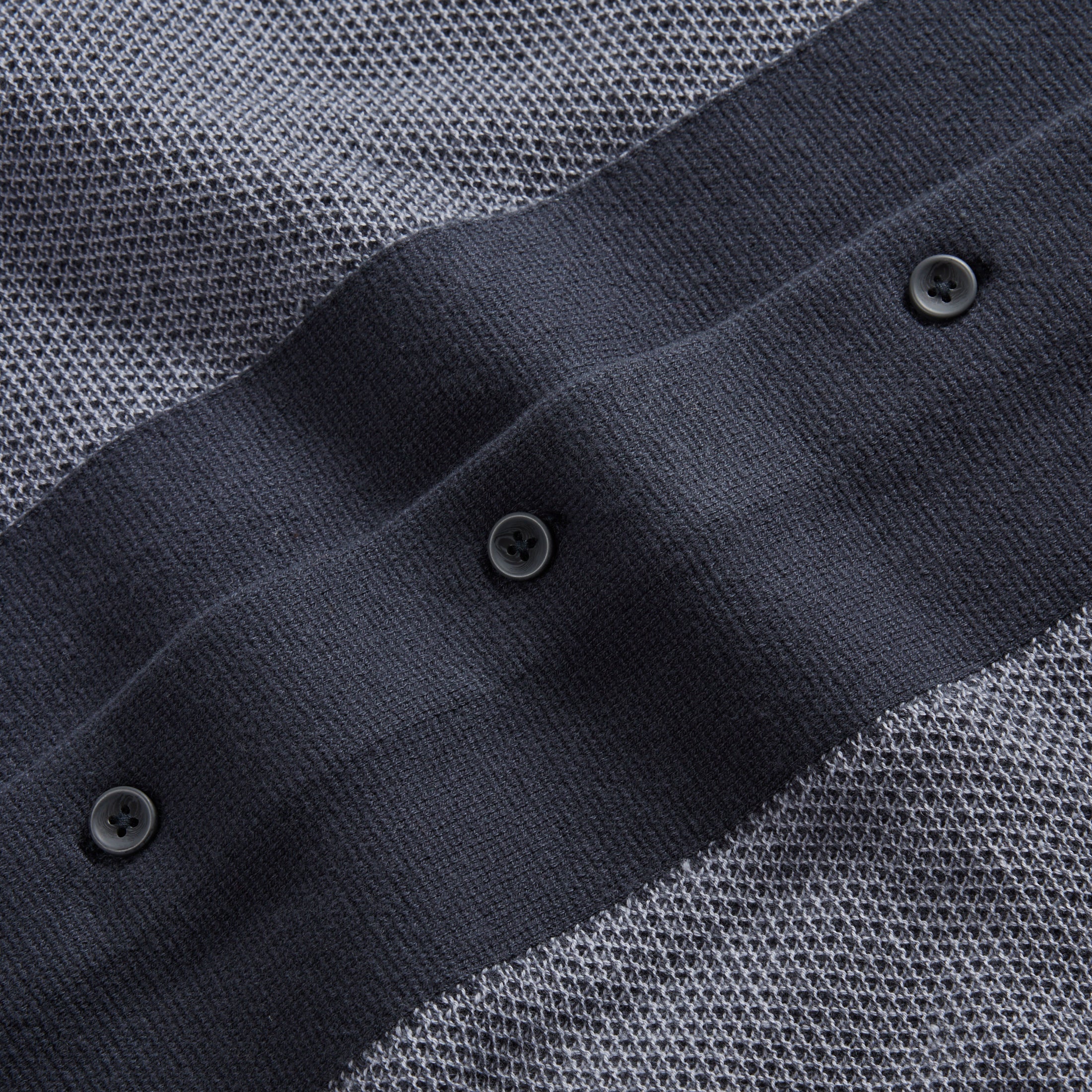 The Button Down Polo in Marine Seed Stitch Marine
