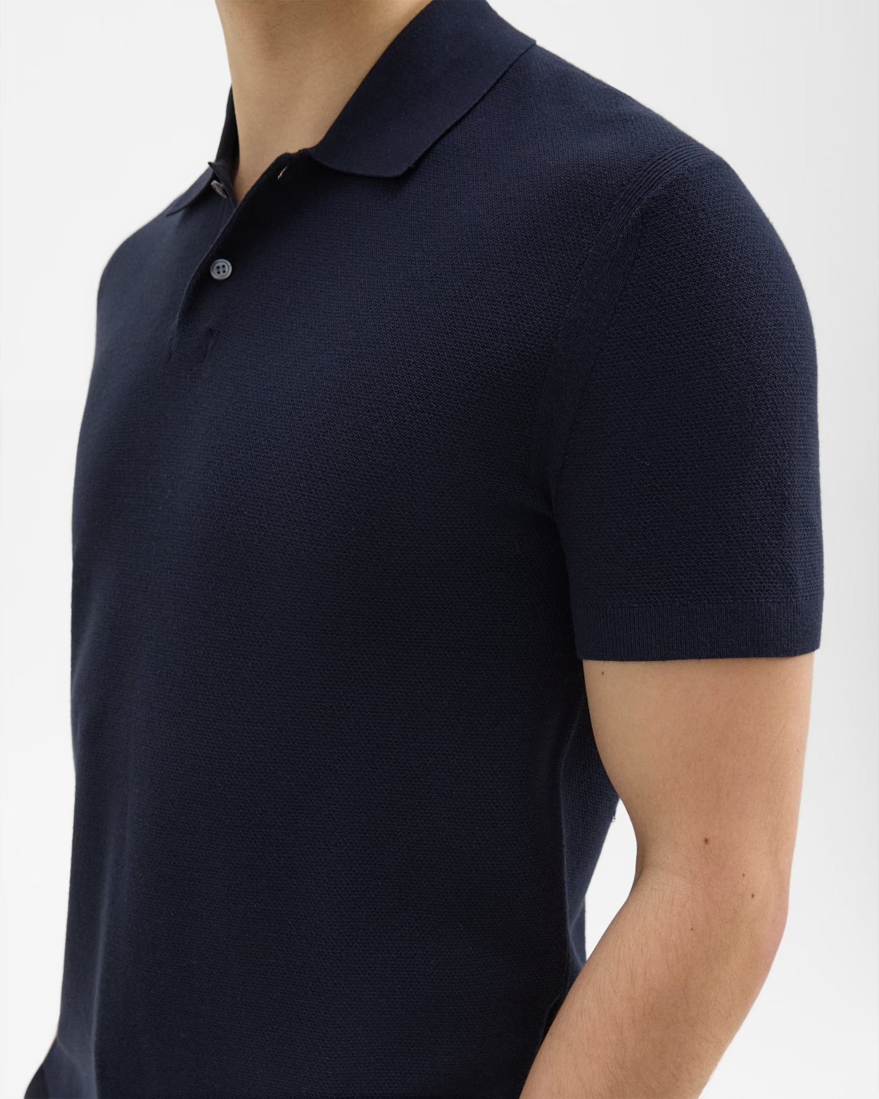 Goris Short Sleeve Knit Polo Baltic