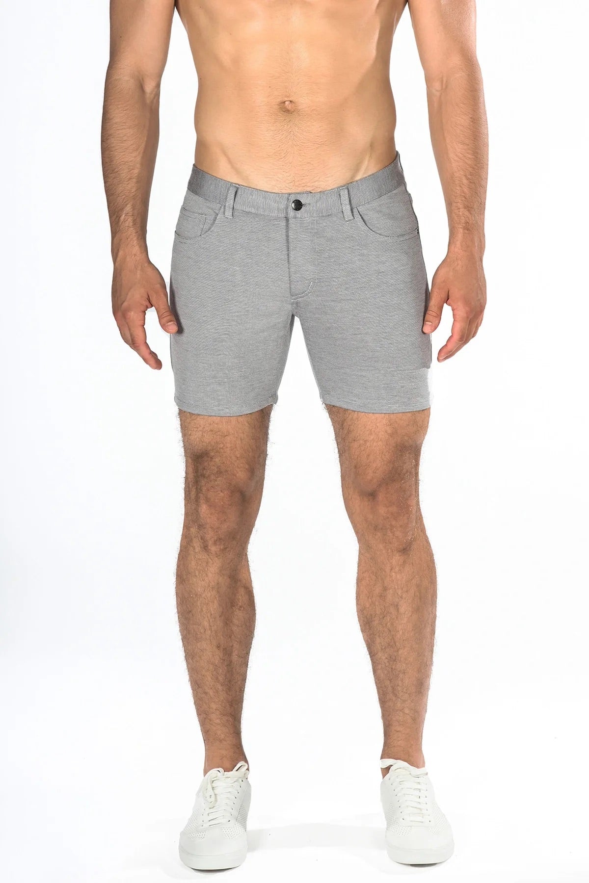 5" Solid Stretch Knit Shorts - Dove Grey Dove Grey