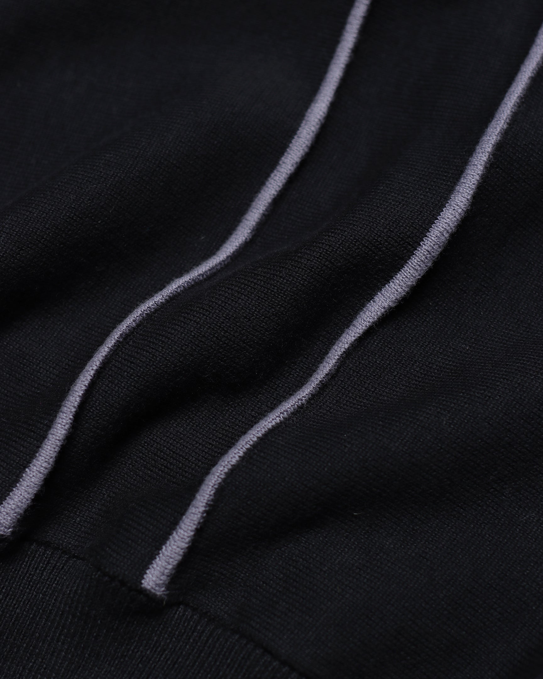 Alfaro Long Sleeve Knitted Polo Meteorite Black/Silver Blue