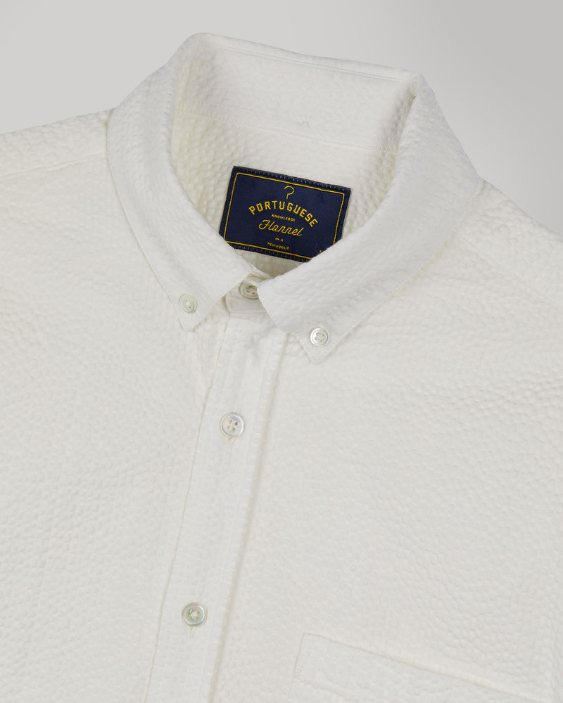 Atlantico Seersucker Long Sleeve Shirt White