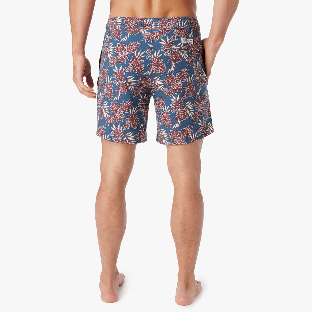 The Bayberry Trunk 7" Navy Crimson Leaves