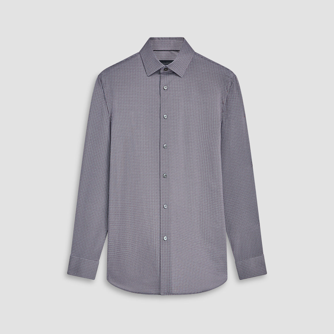 OOOHCotton James Long Sleeve Shirt Geometric Zinc