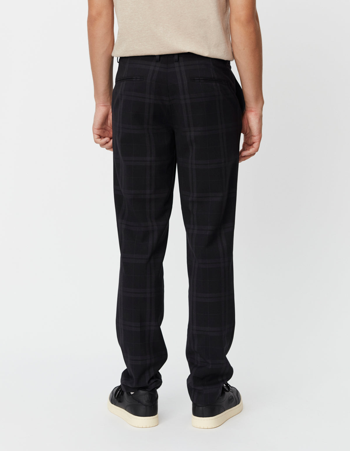 Como Reg Check Wool Mélange Suit Pants - Charcoal/Grey Charcoal Melange/Grey Melange