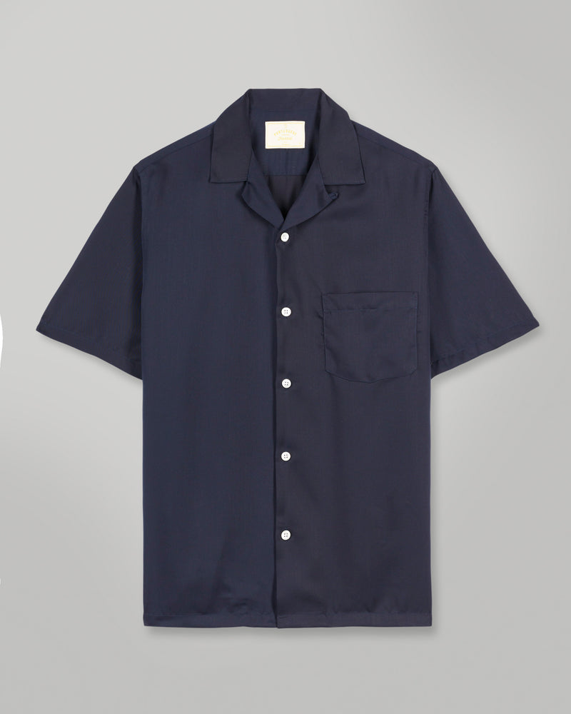 Dogtown Solid Short Sleeve Buttoned Shirt Navy