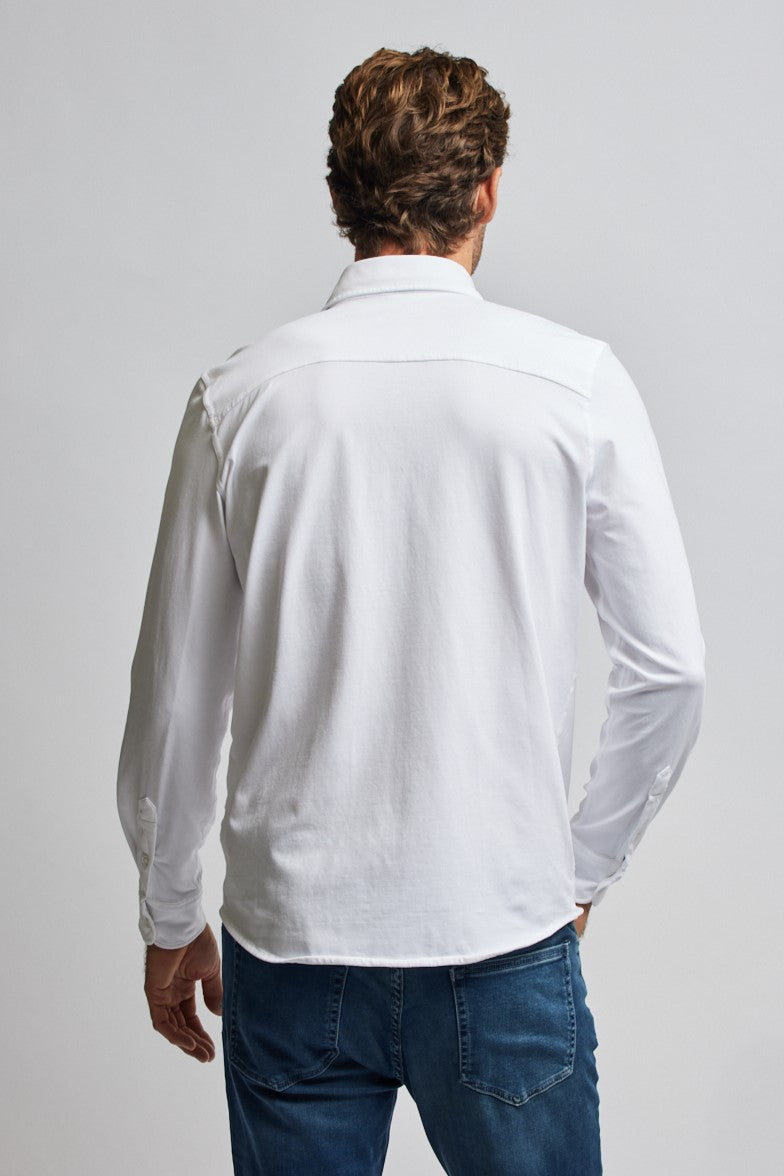 Button Down Long Sleeve Shirt White
