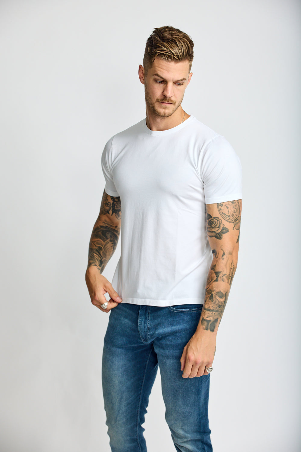 Crewneck Short Sleeve T-Shirt White