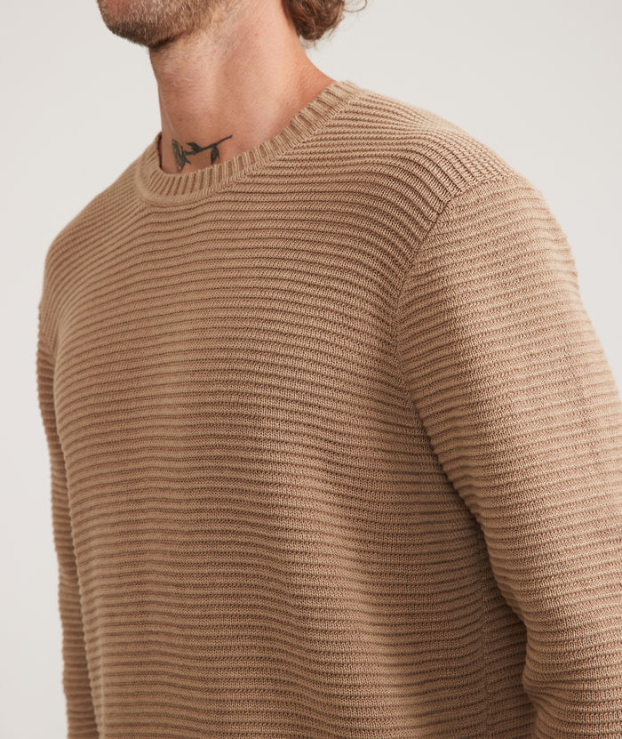 Garment Dye Crew Sweater Toasted Coconut