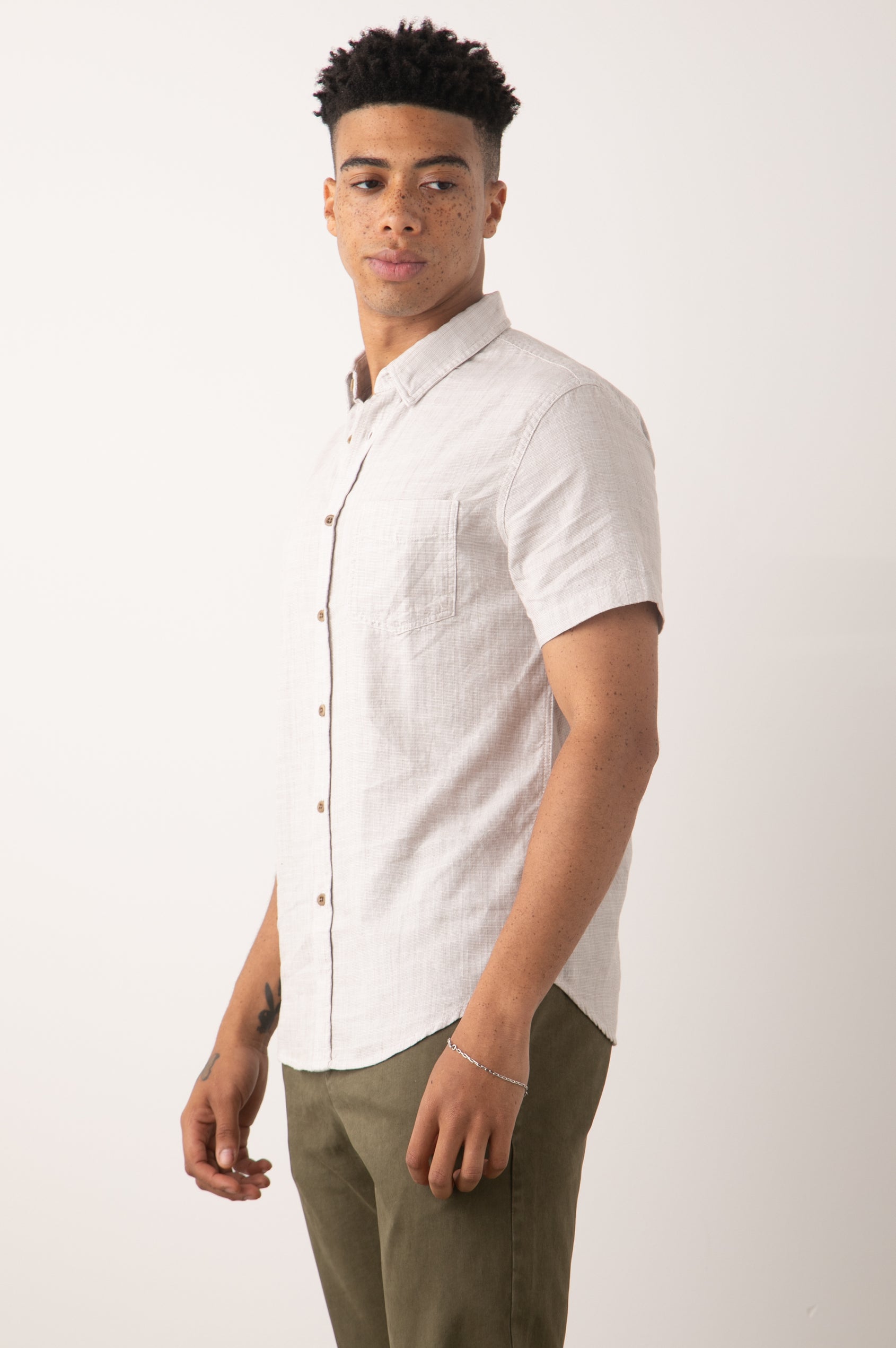 Fairfax Solid Short Sleeve Shirt - Chinchilla Chinchilla