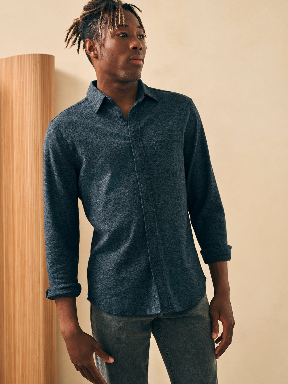 Super Brushed Flannel Washed Black