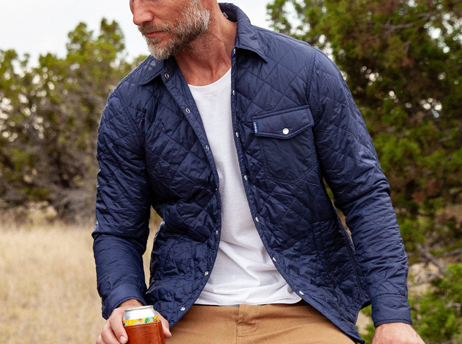 Quilted Shacket Navy