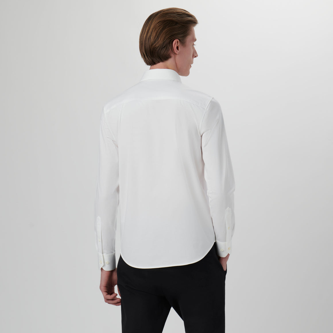 OOOHCotton James Long Sleeve Shirt - Solids White