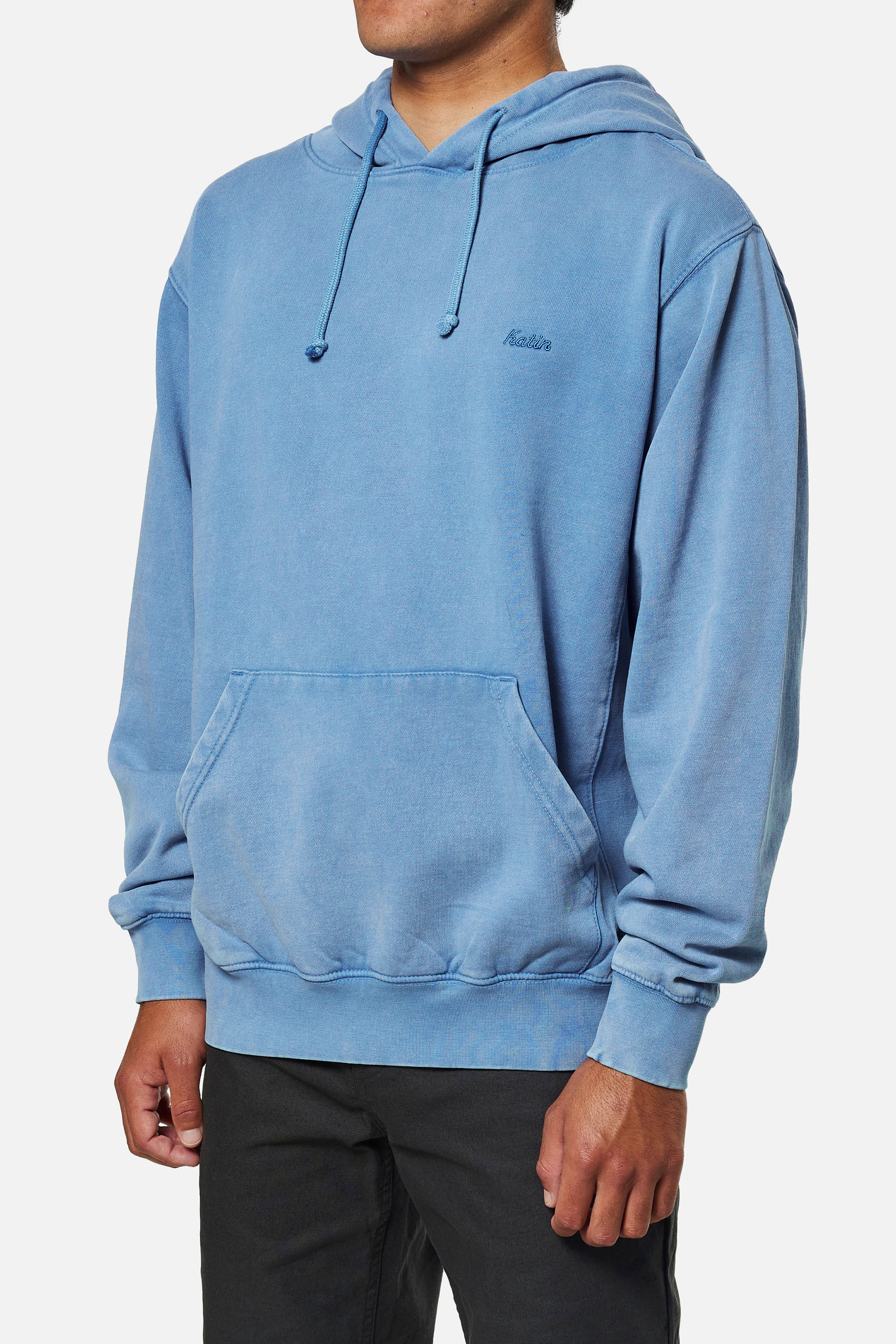 Embroidered Hoodie Bay Blue Sand Wash