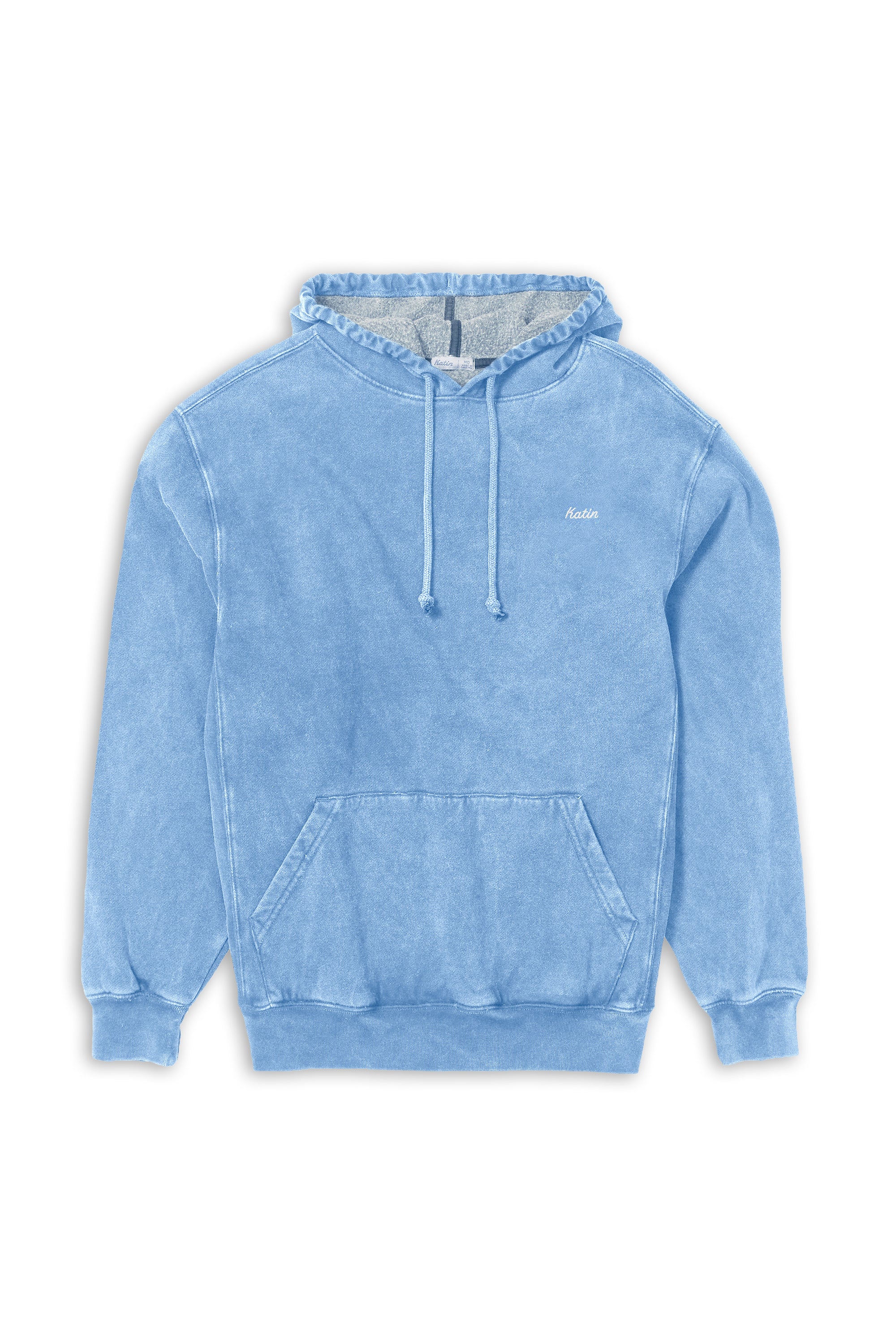 Embroidered Hoodie Bay Blue Sand Wash