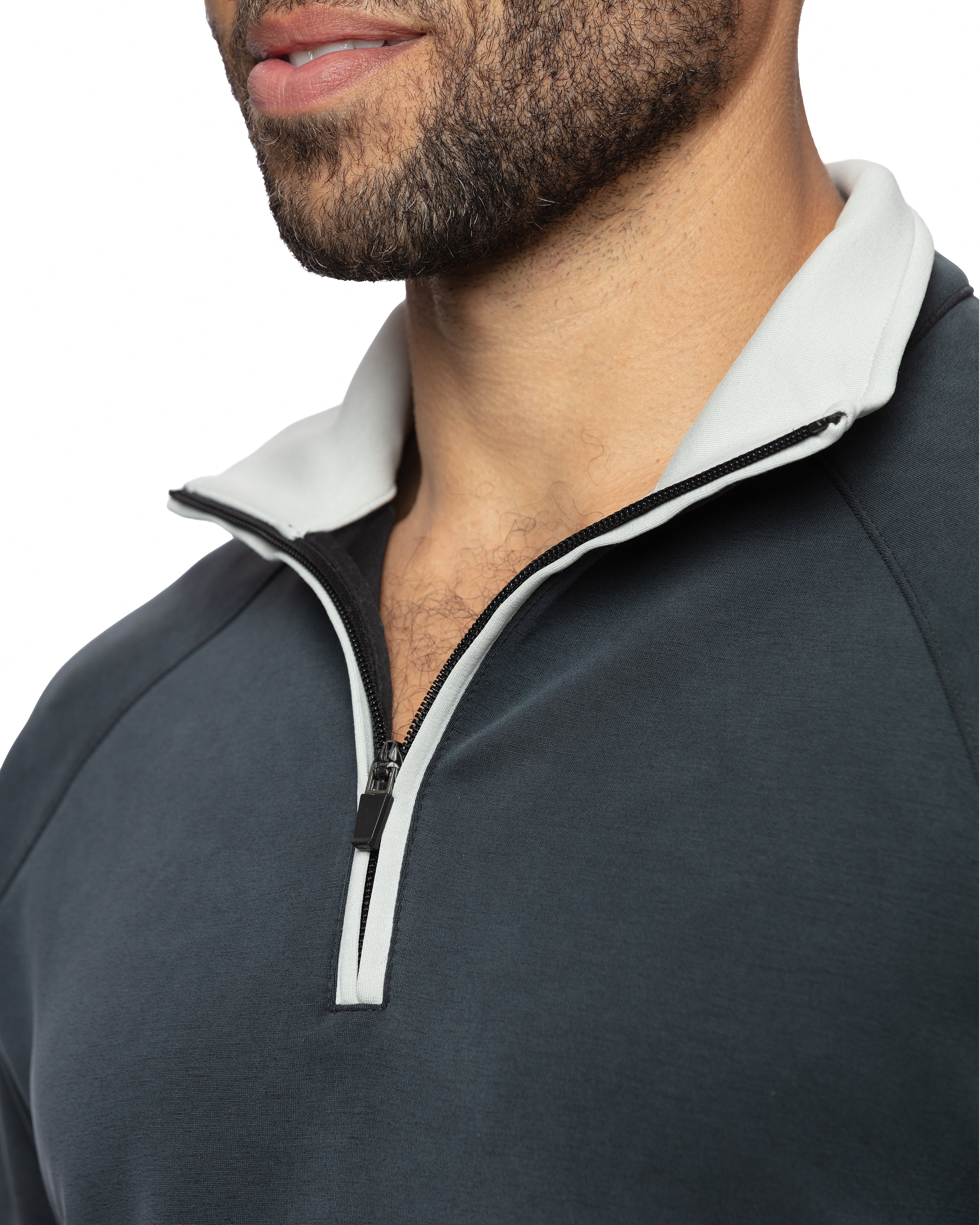 Later On 1/4 Zip Pullover Black