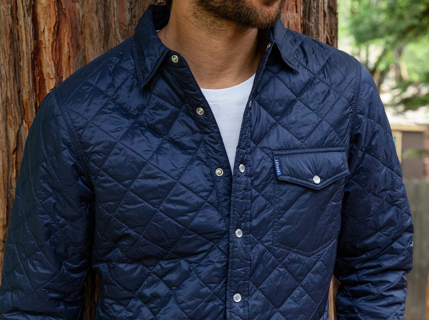 Quilted Shacket Navy