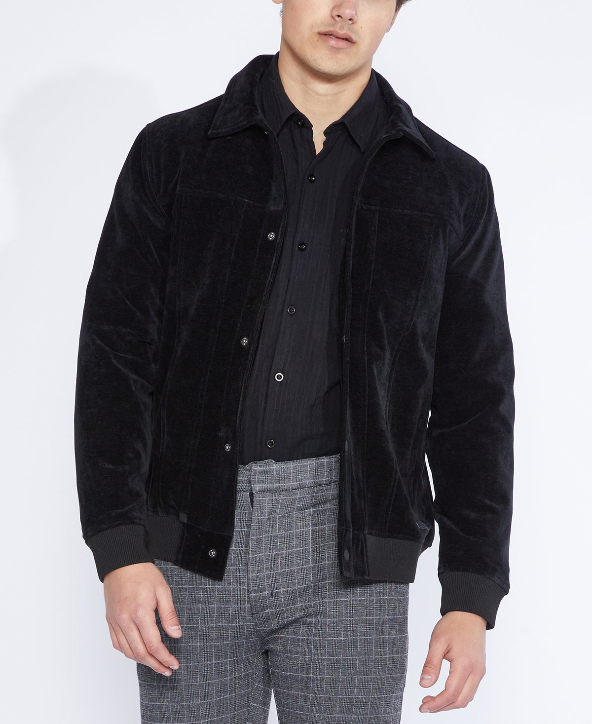 Stinger Textured Shirt Jacket Black