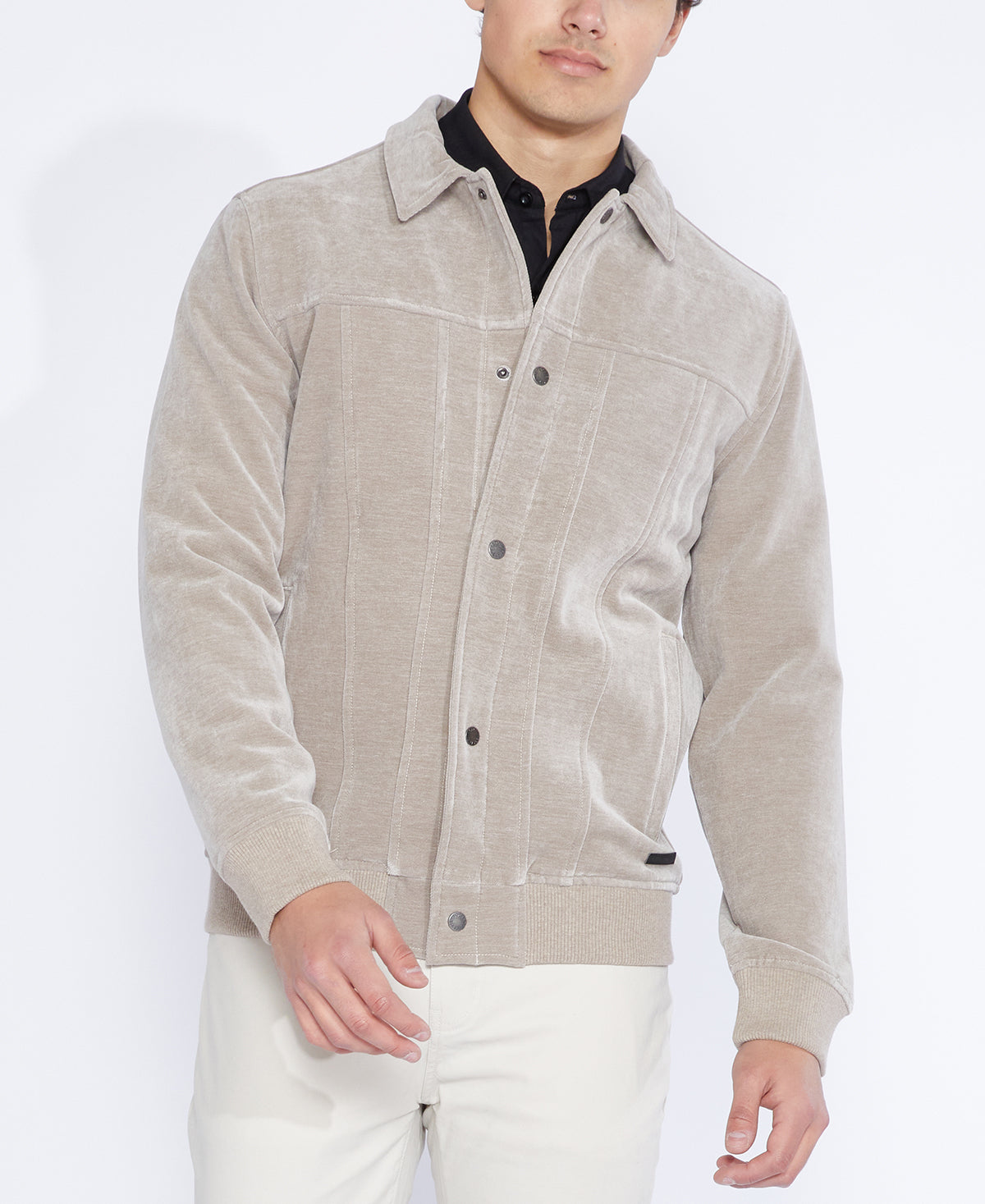 Stinger Textured Shirt Jacket Stone
