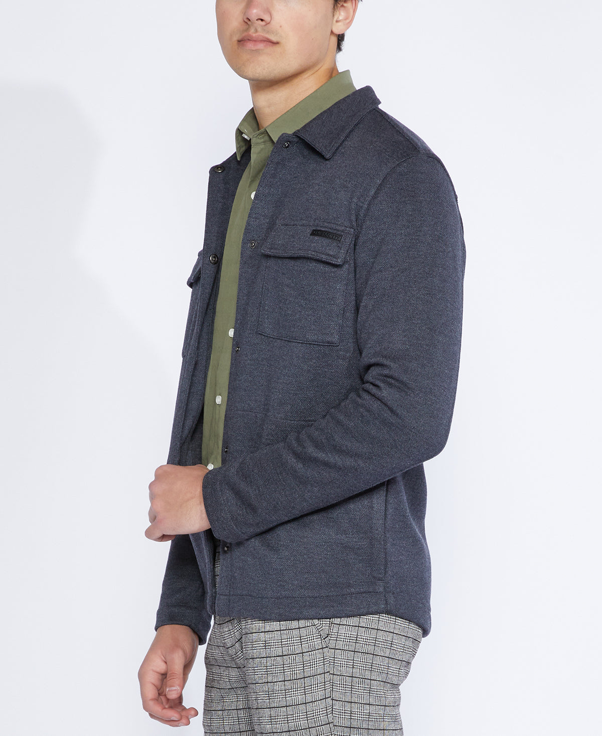 Cole Relaxed Shirt Jacket Dark Charcoal