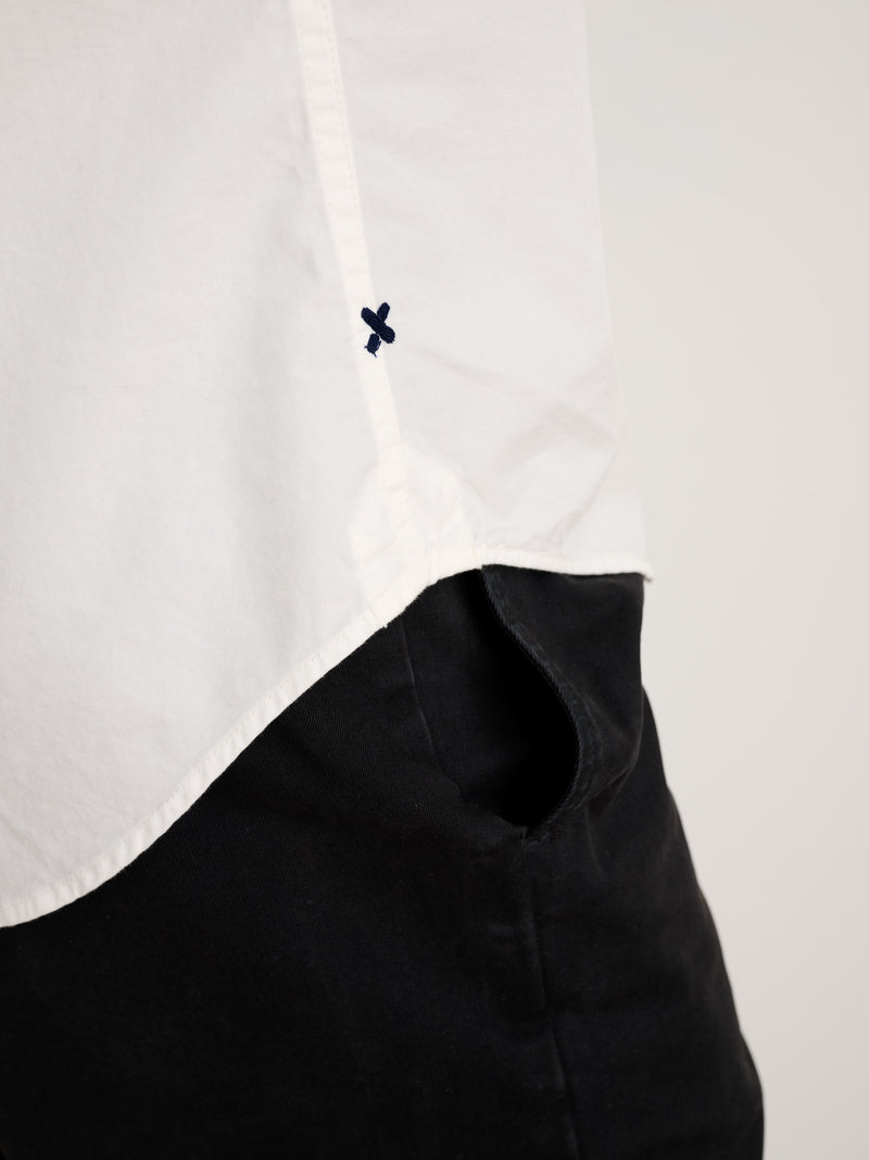 Mill Shirt in Paper Poplin White