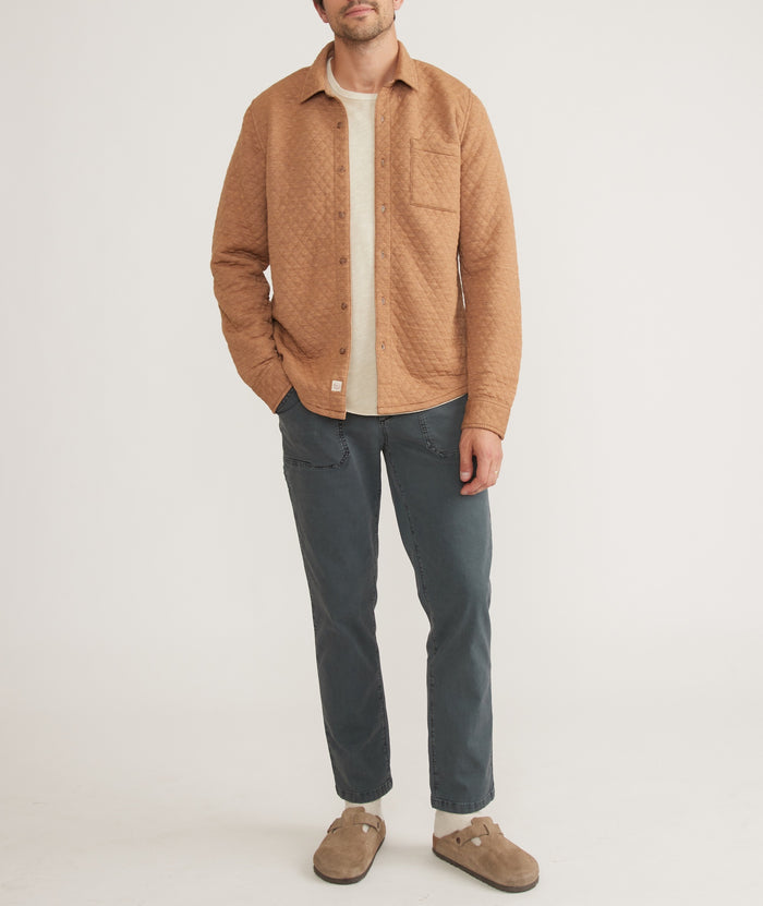 Corbet Quilted Overshirt Camel