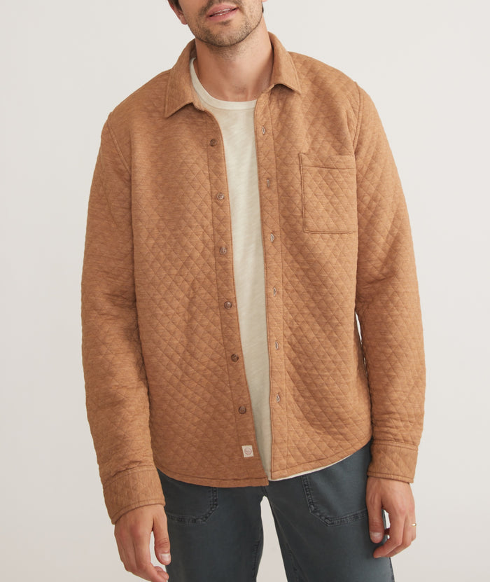Corbet Quilted Overshirt Camel