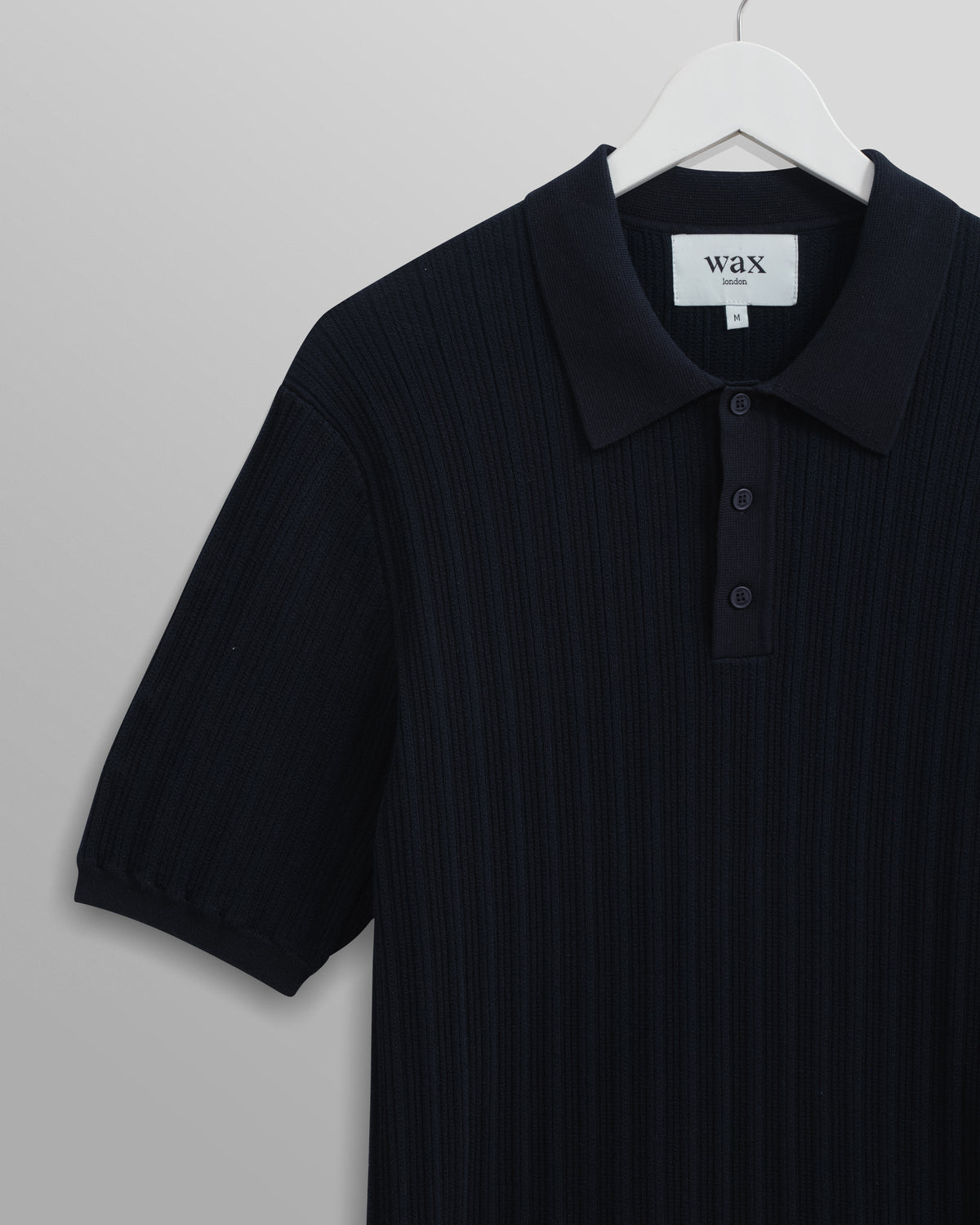 Naples Vertical Knit Polo Midnight