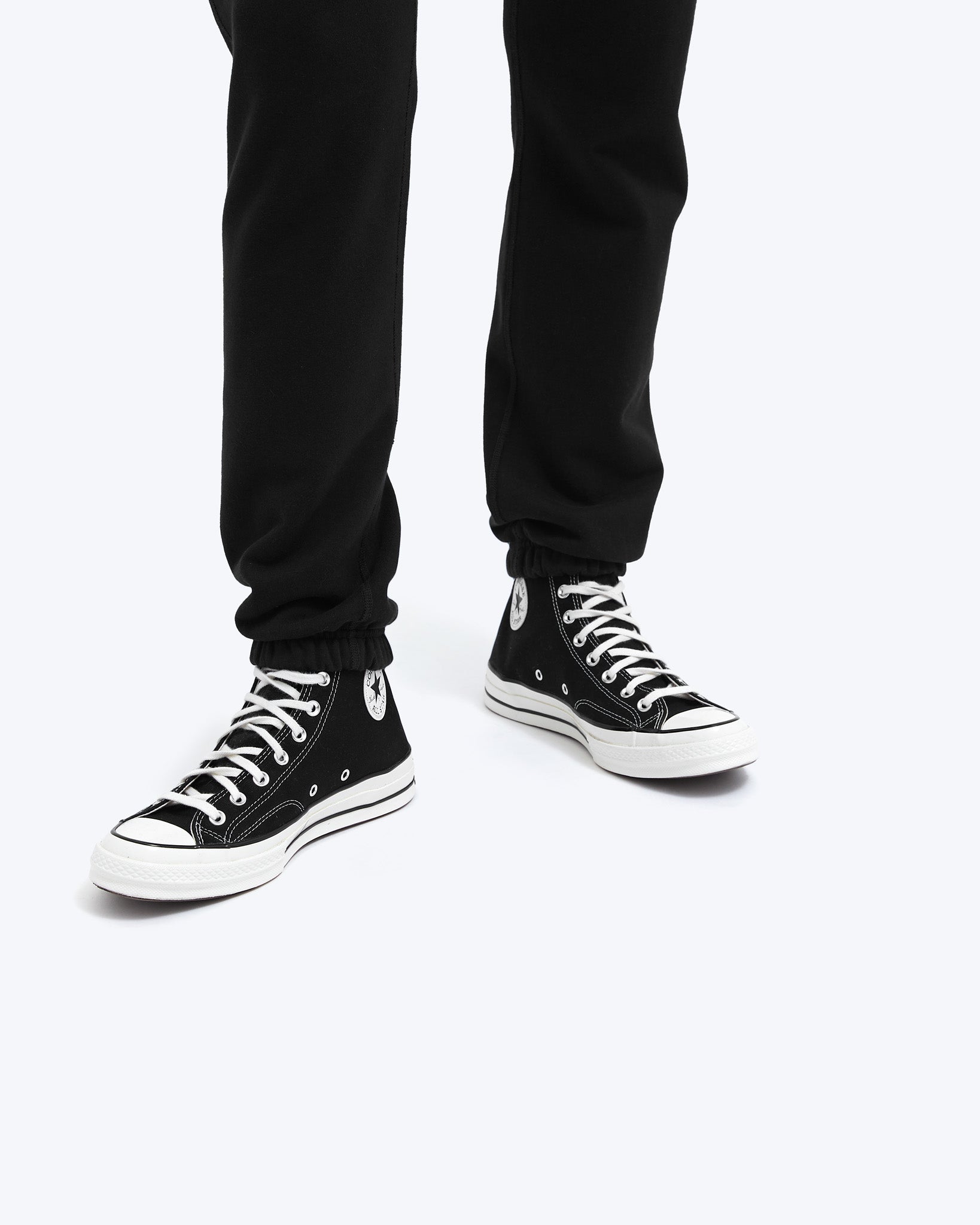 Midweight Terry Cuffed Sweatpant Black