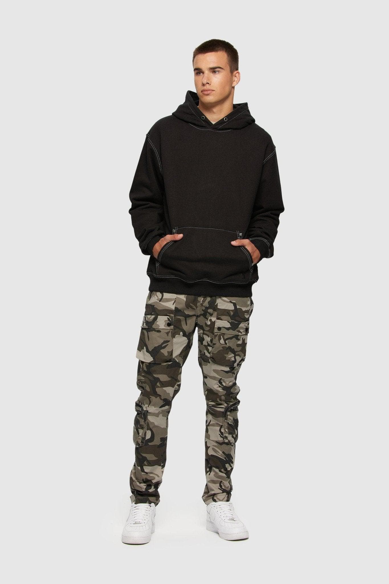 Black hoodie grey discount pants