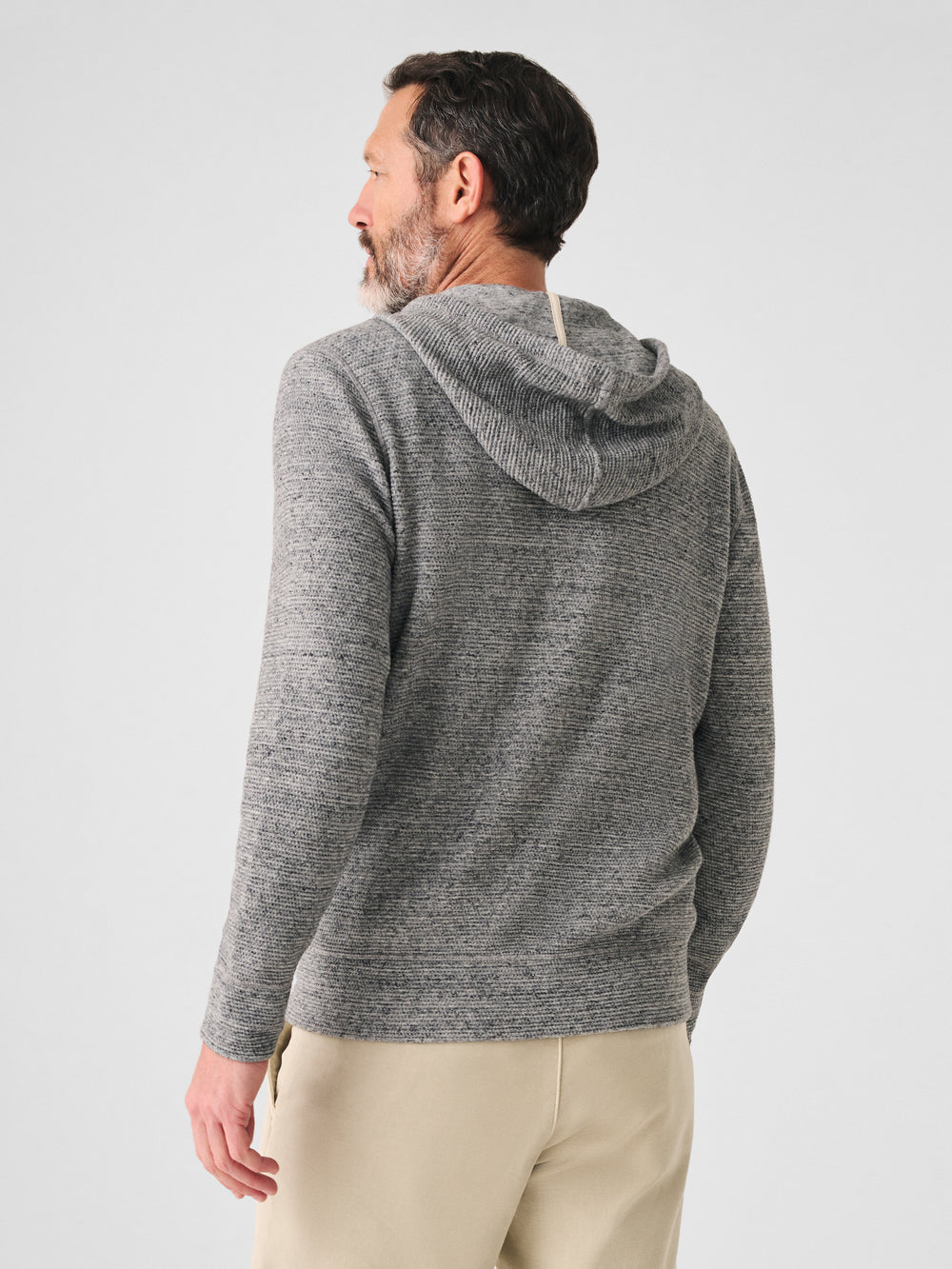 Surf Waffle Zip Hoodie Grey Storm Heather