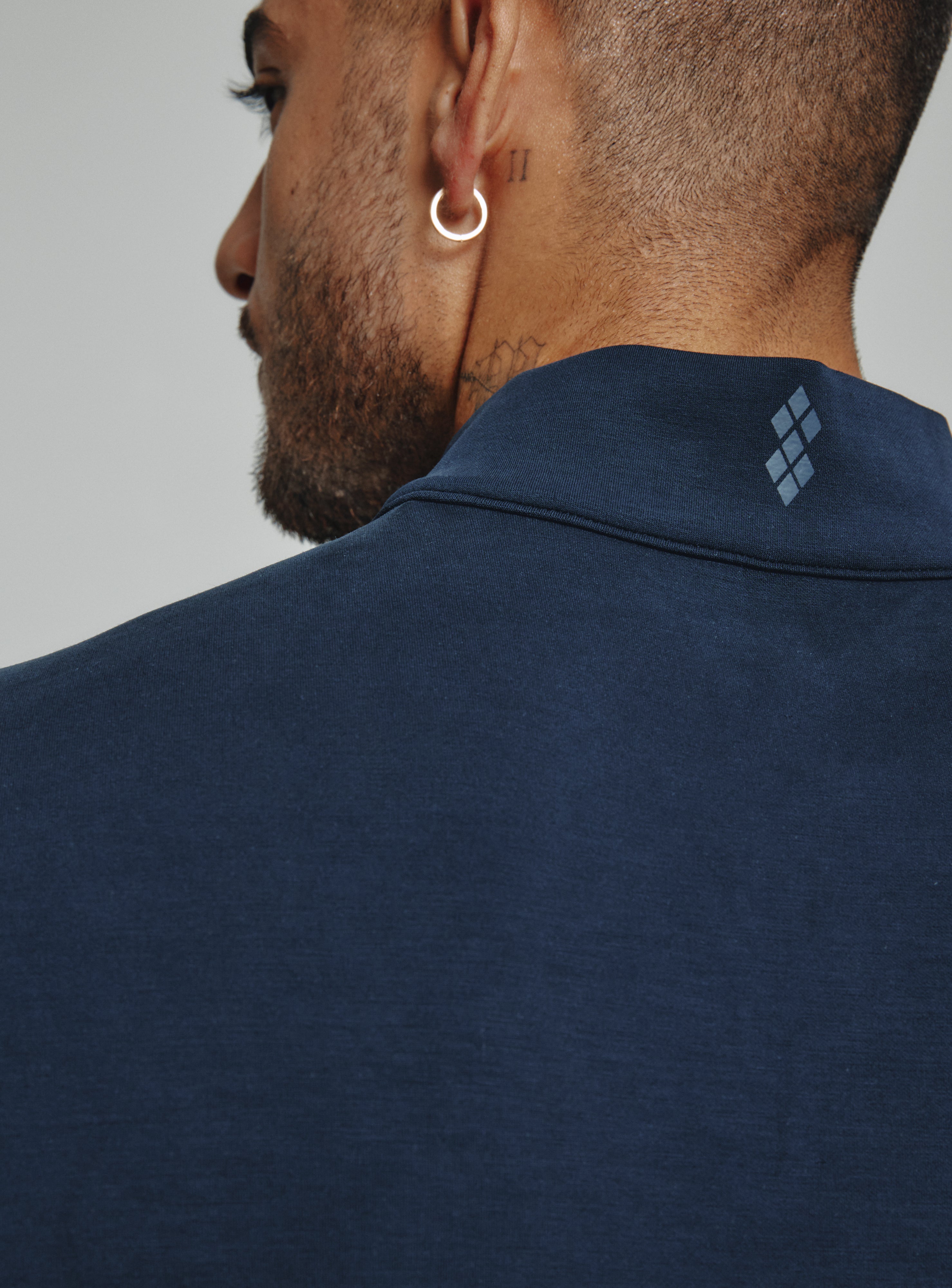 Rev 1/4 Zip Modal Sweater Navy