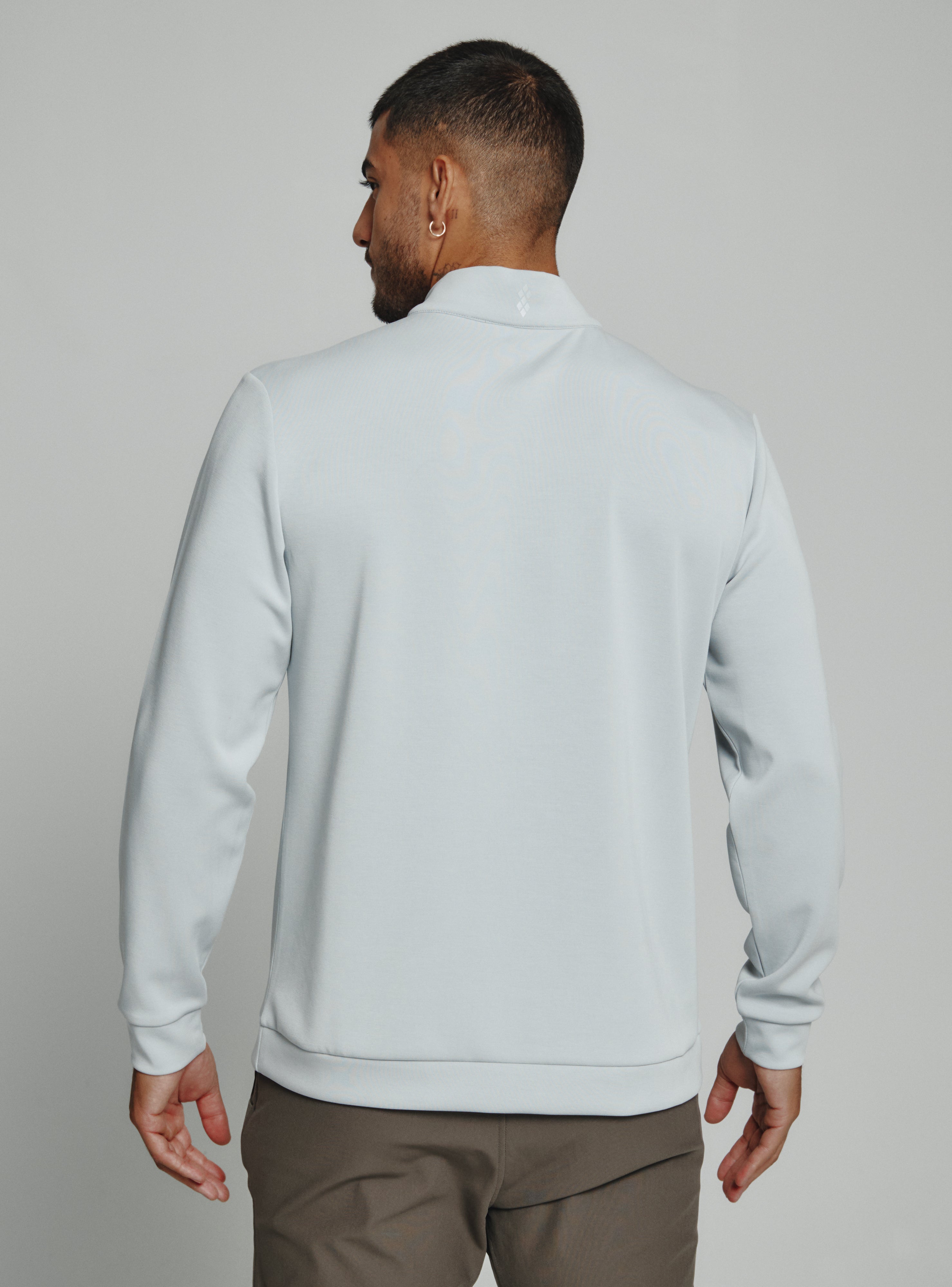 Rev 1/4 Zip Modal Sweater Platinum