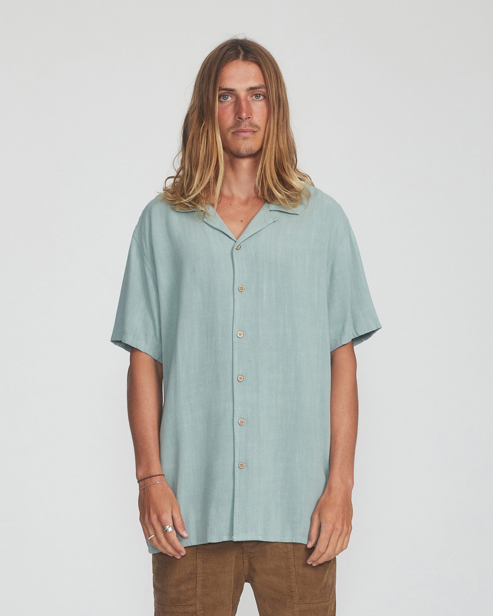 Ernie Short Sleeve Resort Shirt Seagrass