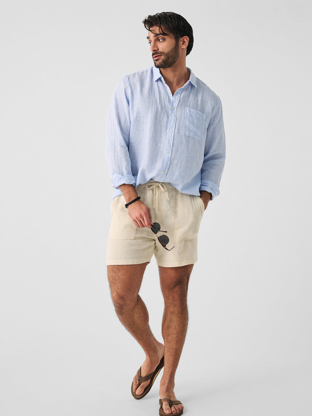 Linen Laguna Shirt - Summer Classic Stripe Summer Classic Stripe