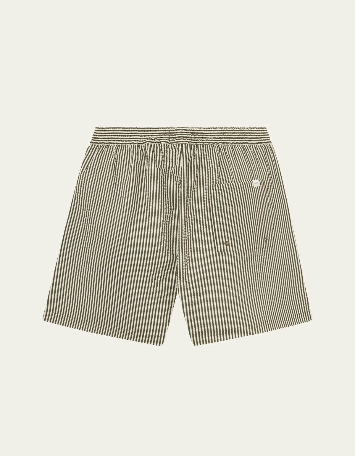Stan Stripe Seersucker Swim Shorts Olive Night/Ivory