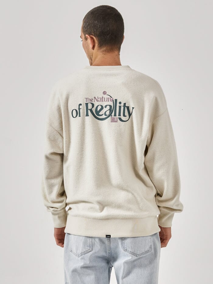 The Nature of Reality Slouch Crew Fleece Heritage White