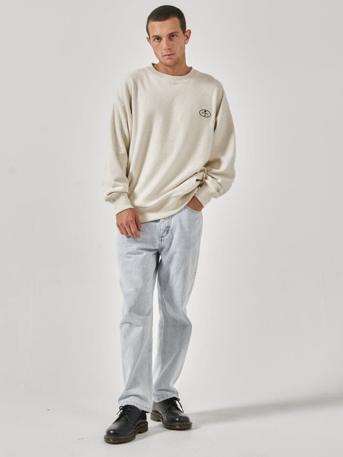 The Nature of Reality Slouch Crew Fleece Heritage White