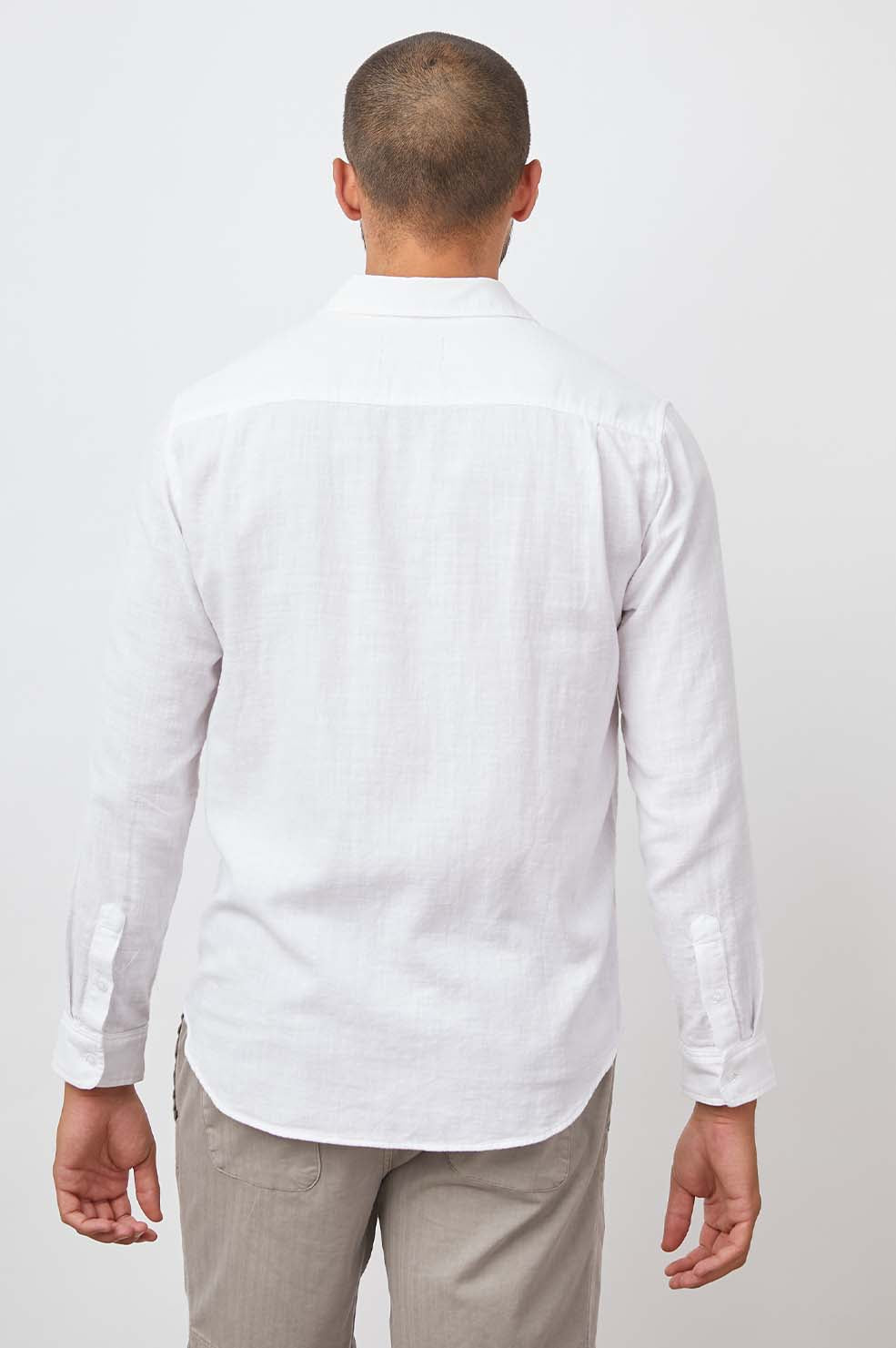 Wyatt Long Sleeve Shirt - White White