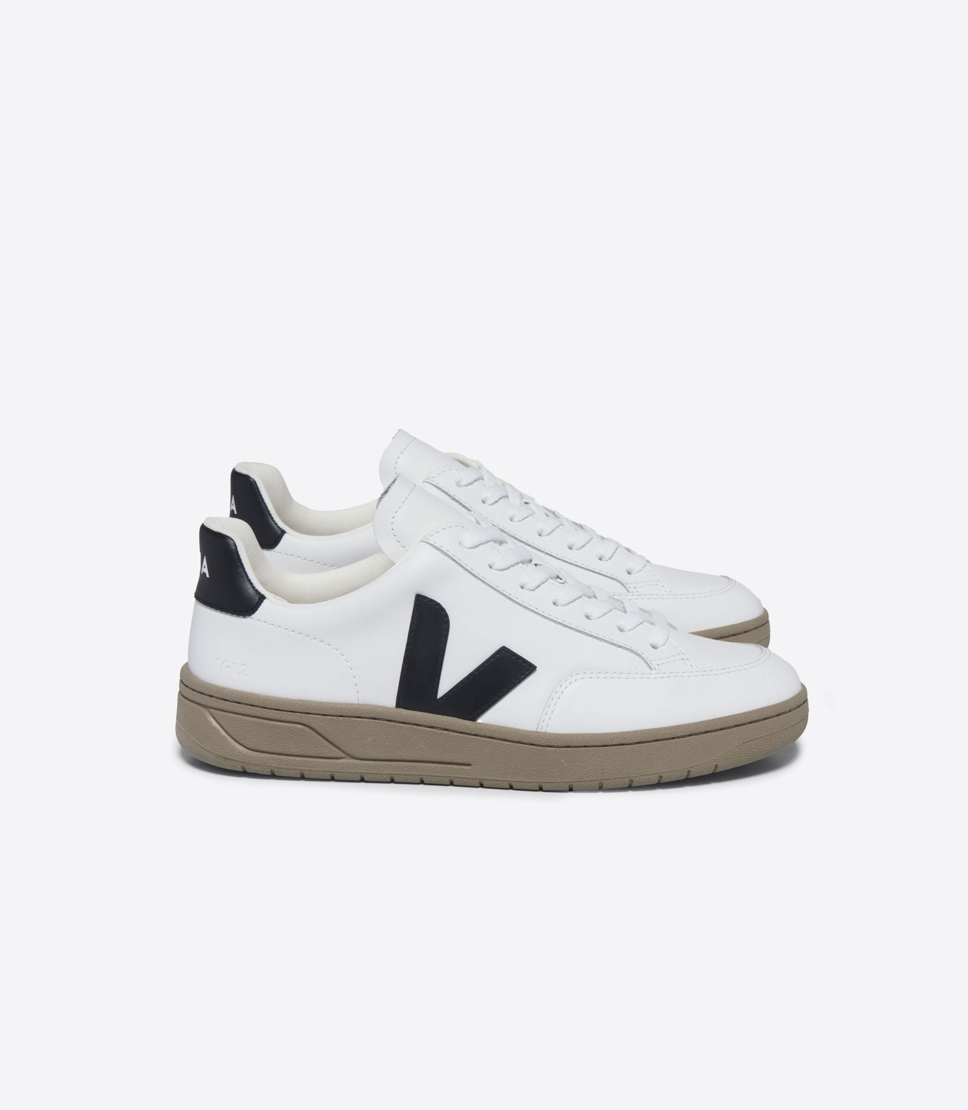V-12 Leather Sneakers White/Black/Dune