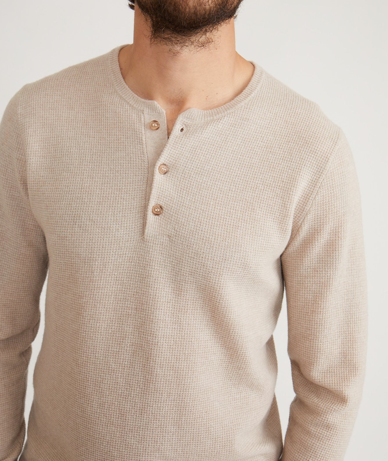 Mens wool hot sale henley sweater