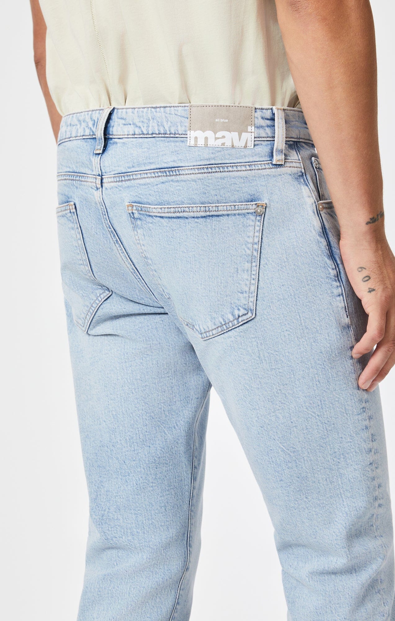 Marcus Slim-Straight Jeans Bleached Recylced Blue